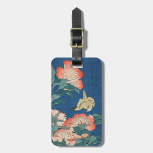 Hokusai Japansk Konst Pioner och Kanariefågel Bagagebricka