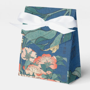 Hokusai Japansk Konst Pioner och Kanariefågel Presentaskar