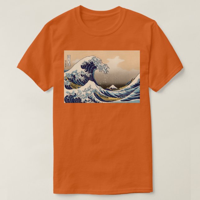 Hokusai Kanagawas Underbara våg T Shirt (Design framsida)