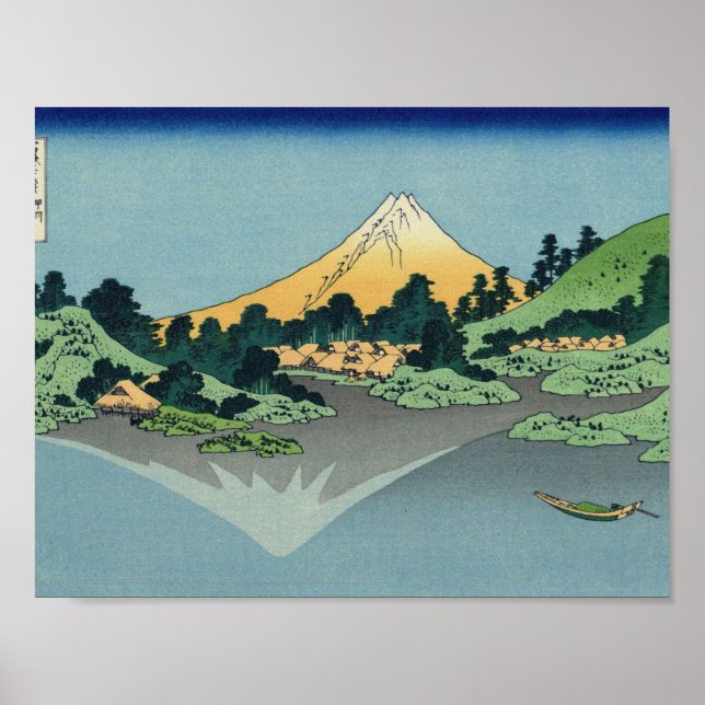 Hokusai Katsushika - berget Fuji Poster (Framsidan)