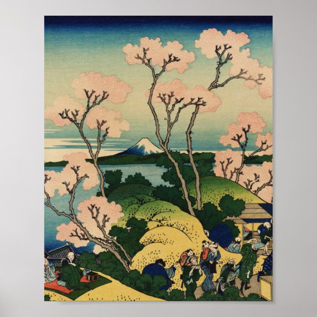 Hokusai Katsushika - Goten-Yama-Backe, Shinagawa Poster (Framsidan)