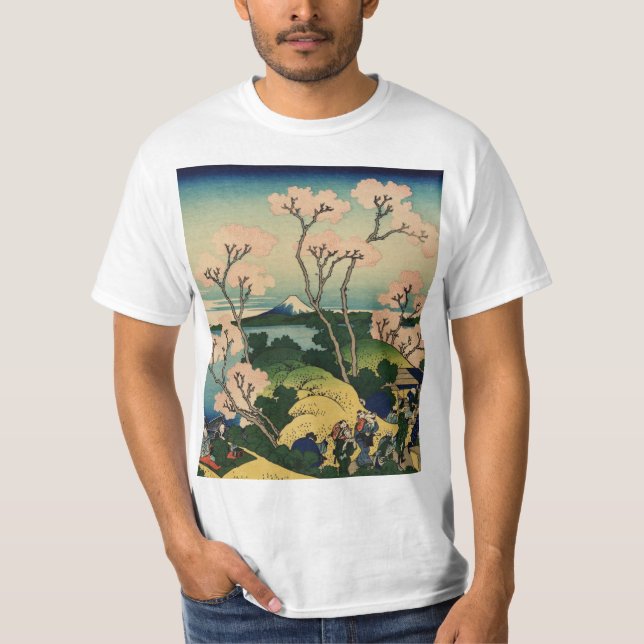 Hokusai Katsushika - Goten-Yama-Backe, Shinagawa T Shirt (Framsida)