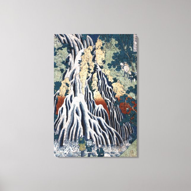 Hokusai Kirifuri Falls, Mount Kurokami, Shimotsuke Canvastryck (Framsida)