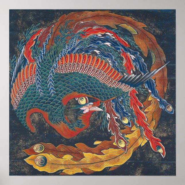 Hokusai - Matsuri Yatai Phoenix Poster (Framsidan)