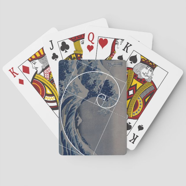Hokusai Meets Fibonacci, Golden Ratio Spel Kort (Baksidan)
