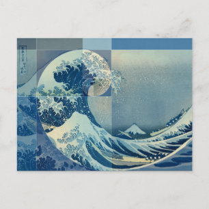Hokusai Meets Fibonacci, Golden Ratio Vykort
