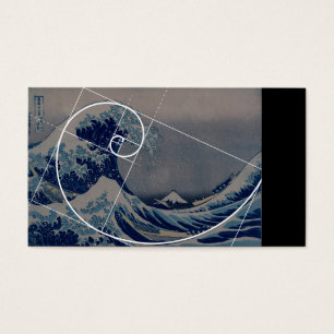 Hokusai möter Fibonacci, guld- förhållande Visitkort