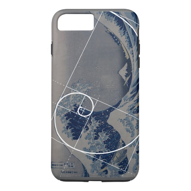 Hokusai möter Fibonacci, gyllene snittet Case-Mate iPhone Skal (Baksida)