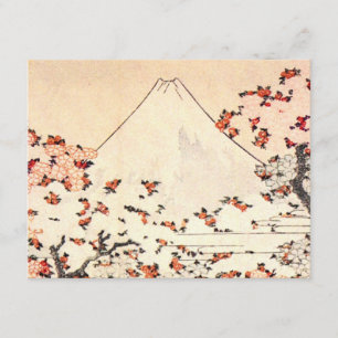 Hokusai Mount Fuji Körsbärsblommor Inbjudningar