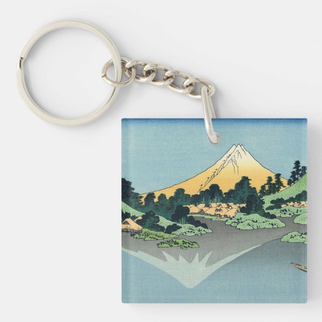 Hokusai Mount Fuji reflekteras i Lake Kawaguchi    (Framsidan)