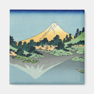 Hokusai Mount Fuji reflekteras i Lake Kawaguchi Magnet