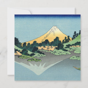 Hokusai Mount Fuji reflexer i Sjö Kawaguchi