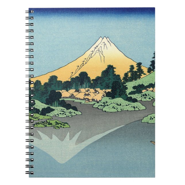 Hokusai Mount Fuji reflexer i Sjö Kawaguchi Anteckningsbok (Framsidan)