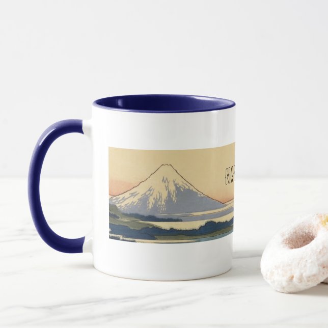 Hokusai Mt. Fuji Ukiyoe Mug - Custom Name Personal Mugg (Med munk)