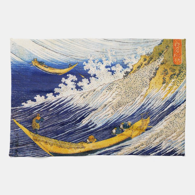 Hokusai Ocean Vågar Kitchen Towel Kökshandduk (Horisontell)