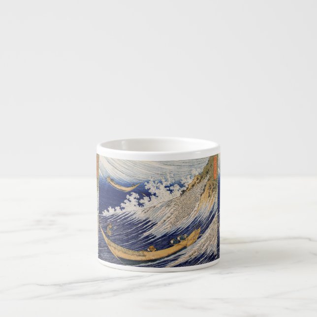 Hokusai Ocean Vågar Sea Boats Espressomugg (Framsidan)