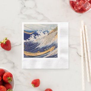 Hokusai Ocean Vågar Sea Boats Pappersservett