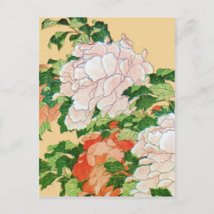 Hokusai Peonies och Butterfly Reboot Vykort