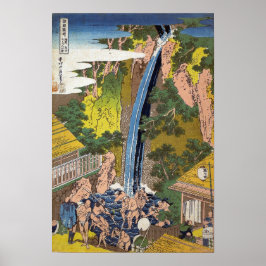 Hokusai - Roben Waterfall, Oyama, provinsen Sagami Poster