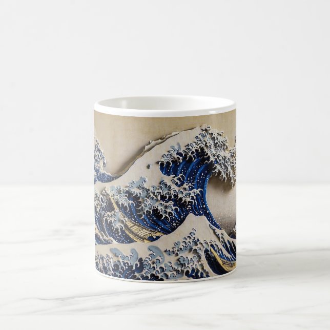 Hokusai "Stora Vågen" Klassisk Mugg | 11oz Japansk (Center)