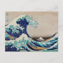 Hokusai Stora vågen utanför Kanagawa. Gammalt japa