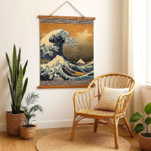 Hokusai Stora vågen utanför Kanagawa Vintage japan