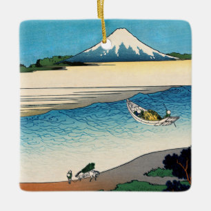 Hokusai - Tama-floden i provinsen Musashi Julgransprydnad Keramik