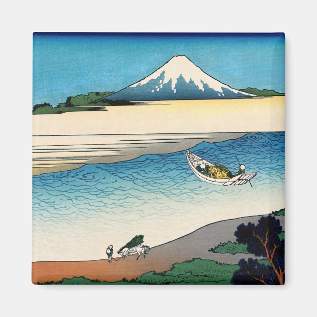 Hokusai - Tama-floden i provinsen Musashi Magnet (Framsidan)