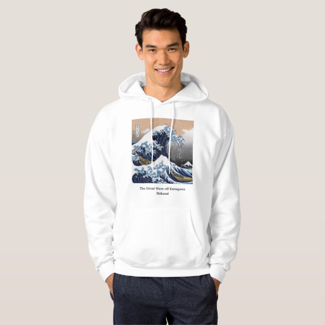 Hokusai , “ The Great Wave off Kanagawa ” Hoodie (Hel framsida)