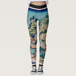 HOKUSAI TRÄBLOCK TRYCK TRYCKTA Leggings