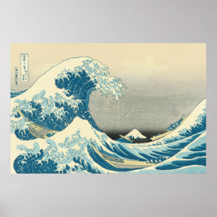 Hokusai - Under vågen av Kanagawa Poster