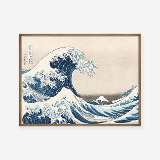 Hokusai Underbar våg av Kanagawa Painting Art Skri Poster