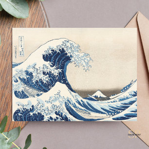 Hokusai Underbar våg av Kanagawa Painting Art Skri Vykort