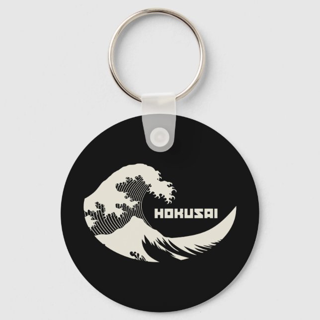 Hokusai - Underbar våg Nyckelring (Framsida)