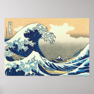 Hokusai underbar våg poster