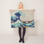 Hokusai Underbar Wave av Kanagawa. Vintage japan a Fleecefilt<br><div class="desc">Katsushika Hokusai "Den Underbara vågen av Kanagawa" filt. Vintage japan-illustration.</div>