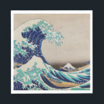 Hokusai Underbar Wave av Kanagawa. Vintage japan a Pappersservett<br><div class="desc">Katsushika Hokusai "Den Underbara vågen av Kanagawa" napkin. Vintage japan-illustration.</div>