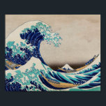 Hokusai Underbar Wave av Kanagawa. Vintage japan a Poster<br><div class="desc">Katsushika Hokusai "Den Underbara vågen av Kanagawa" poster. Vintage japan-illustration.</div>