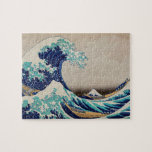 Hokusai Underbar Wave av Kanagawa. Vintage japan a Pussel<br><div class="desc">Katsushika Hokusai puzzel "Den Underbara vågen av Kanagawa". Vintage japan-illustration.</div>