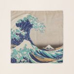 Hokusai Underbar Wave av Kanagawa. Vintage japan a Sjal<br><div class="desc">Katsushika Hokusai "Den Underbara vågen av Kanagawa" scarf. Vintage japan-illustration.</div>