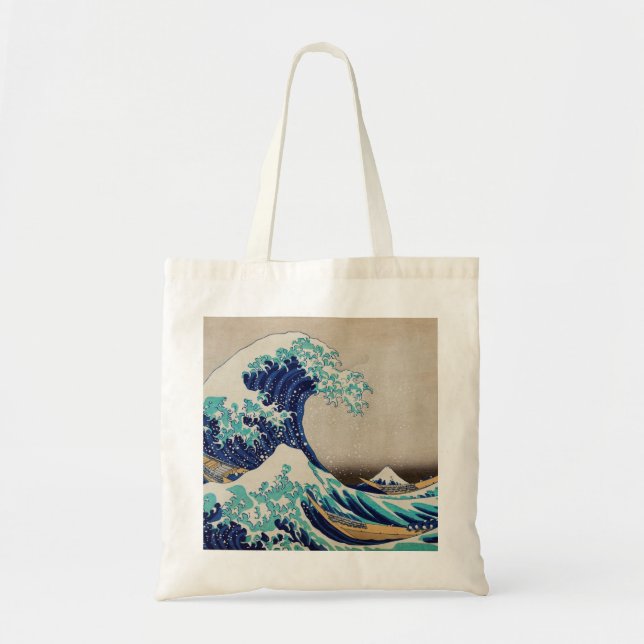 Hokusai Underbar Wave av Kanagawa. Vintage japan a Tygkasse (Framsidan)