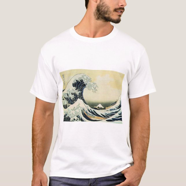 Hokusai Underbar Wave Manar-Shirt T Shirt (Framsida)