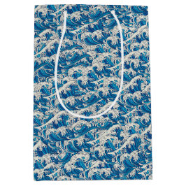 Hokusai, Underbar Wave Mönster Nautical Blue-våg