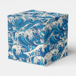 Hokusai, Underbar Wave Mönster Nautical Blue-våg Presentaskar