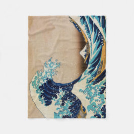 Hokusai Underbara våg Fleecefilt