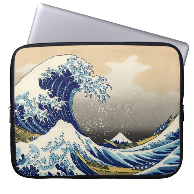 Hokusai Underbara vågen Laptop sleeve (Framsidan)