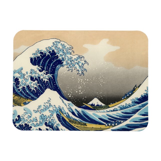 Hokusai, Underbara vågmagnet Magnet (Horisontell)