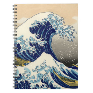Hokusai underbaren vinkar anteckningsboken anteckningsbok