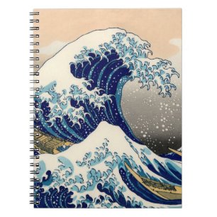 Hokusai "underbaren vinkar" anteckningsboken anteckningsbok med spiral