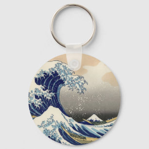 Hokusai: Underbaren vinkar av Kanagawa Nyckelring